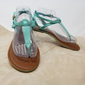 Steve Madden Caged Sandals Aqua Green